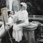 Reproduction of John Singer Sargent's 'The Fountain, Villa Torlonia, Frascati, Italy'